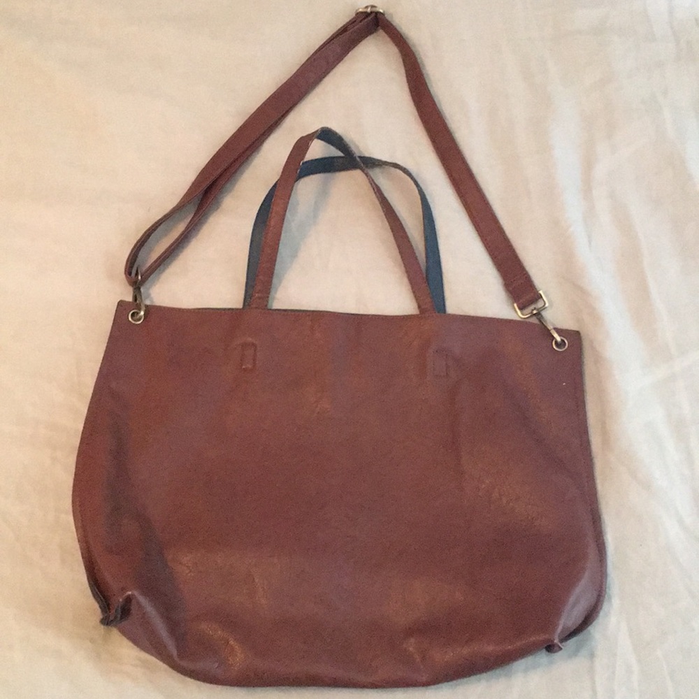 Free People Slouchy Vegan Reversible Tote Bag